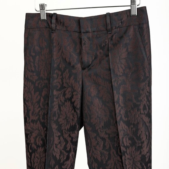 Gucci AW/12 Burgundy Floral-Jacquard Holiday Pants - Picture 4 of 14